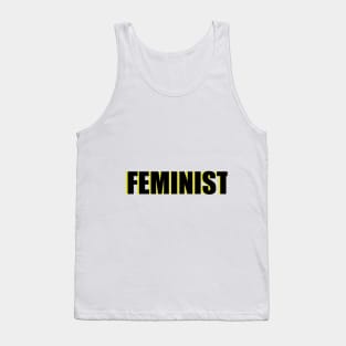 FEMINIST (yellow-ish green) Tank Top